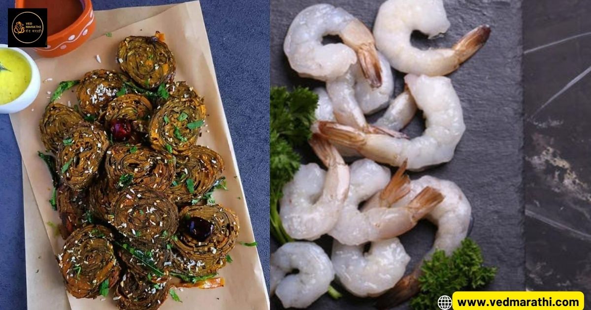Prawns Alu Wadi Recipe in Marathi